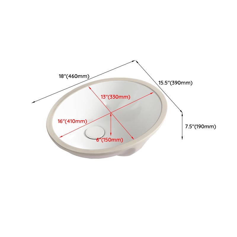 Modern White Undermount Bathroom Sink Porcelain Undermount Bathroom Sink Clearhalo 'Bathroom Remodel & Bathroom Fixtures' 'Bathroom Sinks & Faucet Components' 'Bathroom Sinks' 'bathroom_sink' 'Home Improvement' 'home_improvement' 'home_improvement_bathroom_sink' 1200x1200_5ff44d93-b651-4c22-b521-e28ee3332bf1