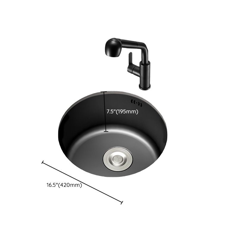 Single Bowl Stainless Steel Sink in black with Strainer Undermount Kitchen Sink Clearhalo 'Home Improvement' 'home_improvement' 'home_improvement_kitchen_sinks' 'Kitchen Remodel & Kitchen Fixtures' 'Kitchen Sinks & Faucet Components' 'Kitchen Sinks' 'kitchen_sinks' 1200x1200_5ffb9dcf-106c-4cbb-af26-376fe9bb7d8a