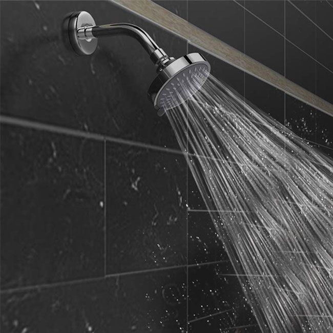 Modern Standard 5 Setting Shower Head Round Metal Adjustable Spray Pattern Showerhead Clearhalo 'Bathroom Remodel & Bathroom Fixtures' 'Home Improvement' 'home_improvement' 'home_improvement_shower_heads' 'Shower Heads' 'shower_heads' 'Showers & Bathtubs Plumbing' 'Showers & Bathtubs' 1200x1200_6004de02-0f9c-4ff5-adae-059e018d9dc5