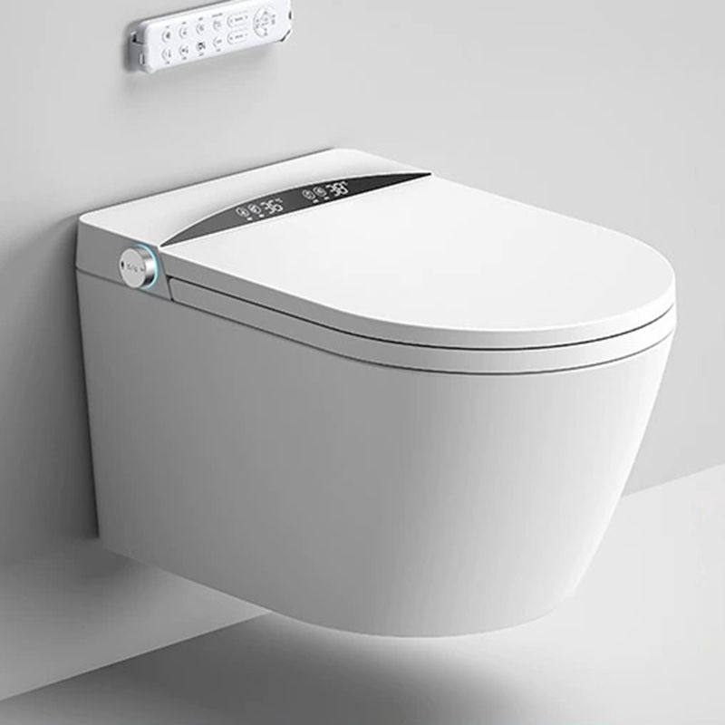 Elongated Smart Bidet White Wall Mounted Heated Seat Ceramic Clearhalo 'Bathroom Remodel & Bathroom Fixtures' 'Bidets' 'Home Improvement' 'home_improvement' 'home_improvement_bidets' 'Toilets & Bidets' 1200x1200_6023fa45-09eb-47c3-a838-4abac53933e2