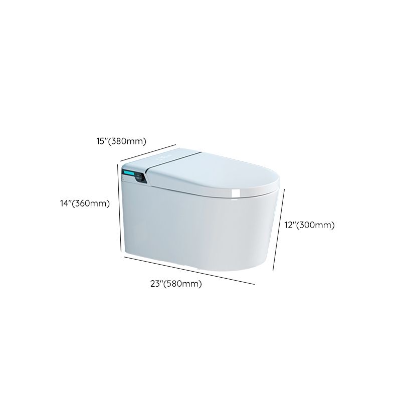 Temperature Control Wall Hung Toilet Ceramic Foot Sensor Bidet Clearhalo 'Bathroom Remodel & Bathroom Fixtures' 'Bidets' 'Home Improvement' 'home_improvement' 'home_improvement_bidets' 'Toilets & Bidets' 1200x1200_6025c64a-e013-4792-b460-2b70bbea3d74