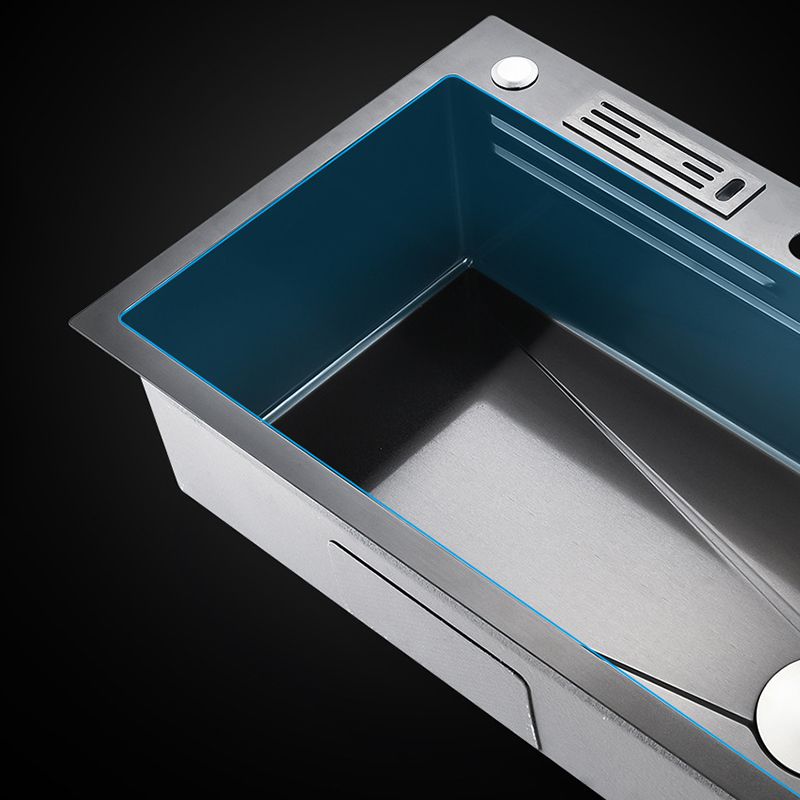 Contemporary Style Kitchen Sink Stainless Steel Kitchen Sink with Cutting Board Clearhalo 'Home Improvement' 'home_improvement' 'home_improvement_kitchen_sinks' 'Kitchen Remodel & Kitchen Fixtures' 'Kitchen Sinks & Faucet Components' 'Kitchen Sinks' 'kitchen_sinks' 1200x1200_6028b1cf-bcc7-47f6-8da2-e8d8f3947308