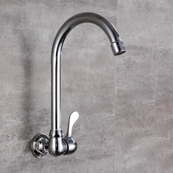 Contemporary One Handle Kitchen Faucet High Arch Water Filler in Chrome Clearhalo 'Home Improvement' 'home_improvement' 'home_improvement_kitchen_faucets' 'Kitchen Faucets' 'Kitchen Remodel & Kitchen Fixtures' 'Kitchen Sinks & Faucet Components' 'kitchen_faucets' 1200x1200_602dd308-e623-42c1-9a6b-5b75375381da