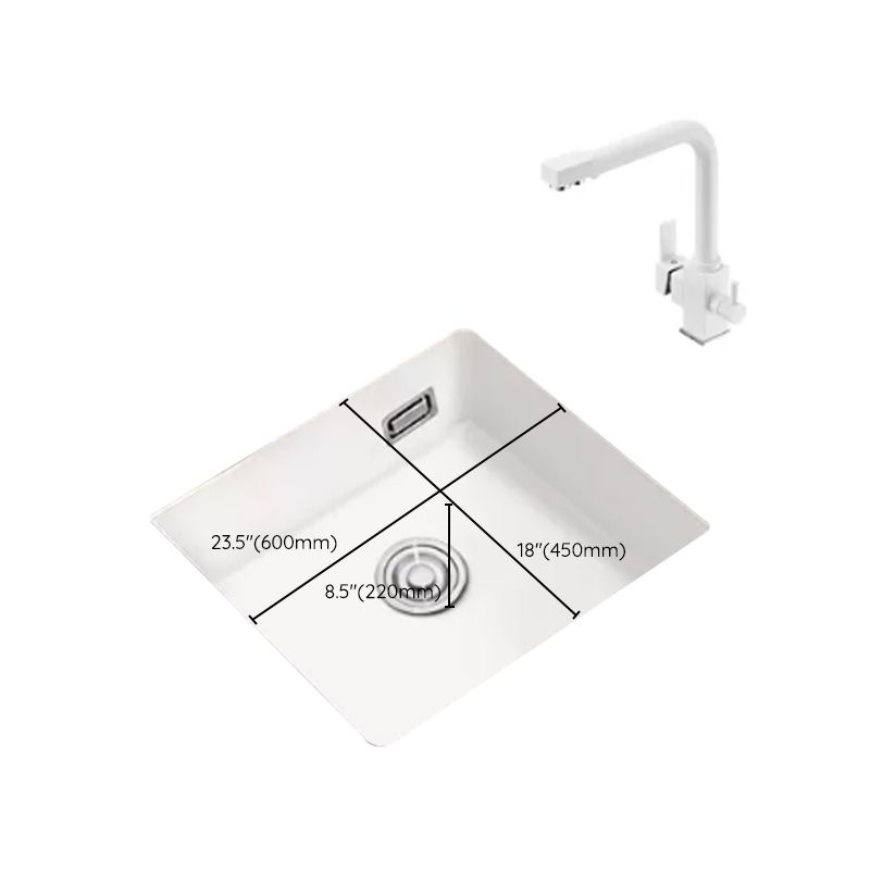 Kitchen Ceramic Sink White Pull-out Faucet Anti-spill Rectangular Sink Clearhalo 'Home Improvement' 'home_improvement' 'home_improvement_kitchen_sinks' 'Kitchen Remodel & Kitchen Fixtures' 'Kitchen Sinks & Faucet Components' 'Kitchen Sinks' 'kitchen_sinks' 1200x1200_603322f9-74e2-42d8-ba7d-382b98c75acf