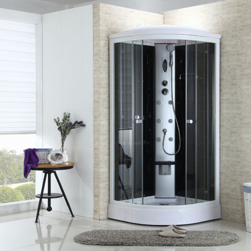 White Framed Rectangle Shower Stall Clear Tempered Glass Shower Stall Clearhalo 'Bathroom Remodel & Bathroom Fixtures' 'Home Improvement' 'home_improvement' 'home_improvement_shower_stalls_enclosures' 'Shower Stalls & Enclosures' 'shower_stalls_enclosures' 'Showers & Bathtubs' 1200x1200_603c655d-9695-4b4c-a1ae-a078670b891a