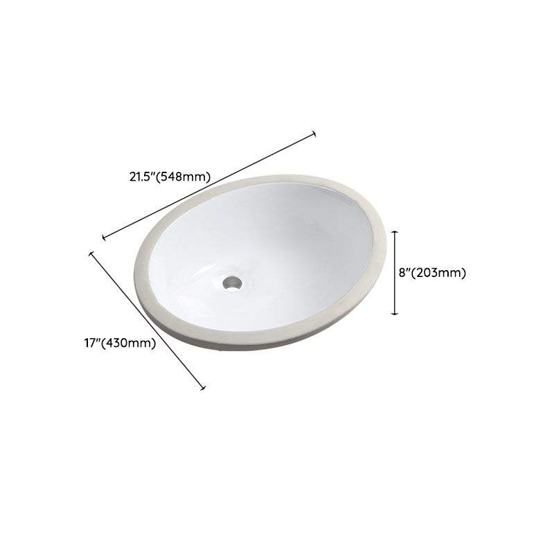 Modern Porcelain Bathroom Sink Undermount Bathroom Sink in White(Not Including Faucet) Clearhalo 'Bathroom Remodel & Bathroom Fixtures' 'Bathroom Sinks & Faucet Components' 'Bathroom Sinks' 'bathroom_sink' 'Home Improvement' 'home_improvement' 'home_improvement_bathroom_sink' 1200x1200_6046d63b-c453-43a0-b3a7-f30ba3e79aee