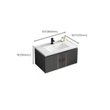 Single Sink Bath Vanity Black Wall Mount Modern Metal Base Vanity Set Clearhalo 'Bathroom Remodel & Bathroom Fixtures' 'Bathroom Vanities' 'bathroom_vanities' 'Home Improvement' 'home_improvement' 'home_improvement_bathroom_vanities' 1200x1200_6050f7cf-ed1d-4b3f-b8b3-a8e8baebf91a