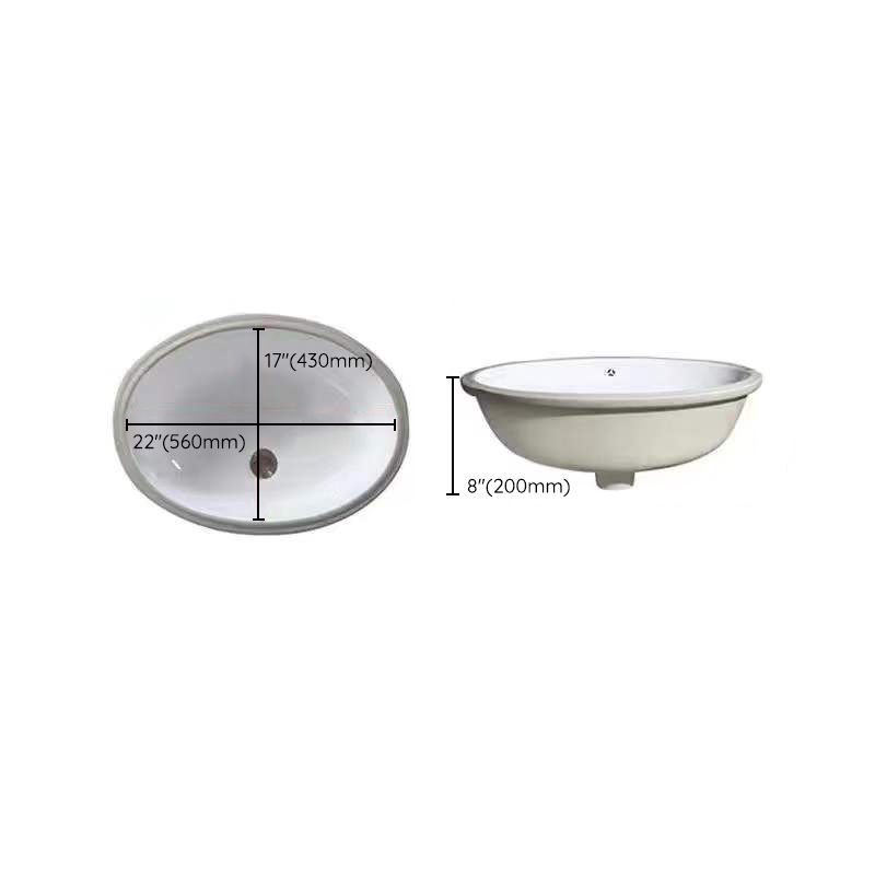 Modern Undermount Vanity Sink Oval Porcelain with Pop-Up Drain Bathroom Sink Clearhalo 'Bathroom Remodel & Bathroom Fixtures' 'Bathroom Sinks & Faucet Components' 'Bathroom Sinks' 'bathroom_sink' 'Home Improvement' 'home_improvement' 'home_improvement_bathroom_sink' 1200x1200_6055612e-5284-4616-ba1d-d62d9dfbeeaa