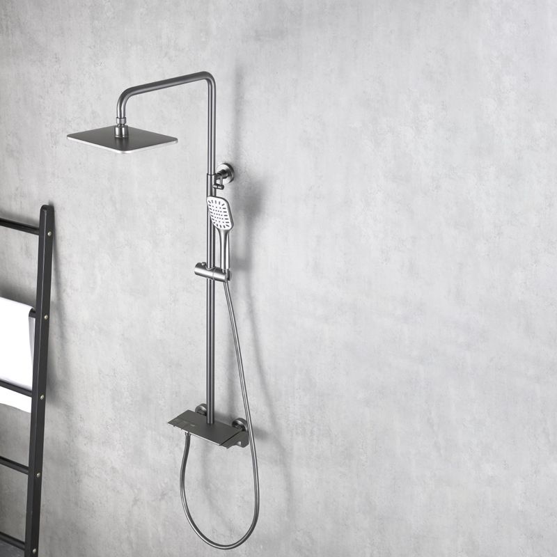 Wall Mounted Modern Square Metal Shower Brass Shower Head Shower Faucet Clearhalo 'Bathroom Remodel & Bathroom Fixtures' 'Home Improvement' 'home_improvement' 'home_improvement_shower_faucets' 'Shower Faucets & Systems' 'shower_faucets' 'Showers & Bathtubs Plumbing' 'Showers & Bathtubs' 1200x1200_60601e39-298a-40b9-952d-b954d8ec9fa3