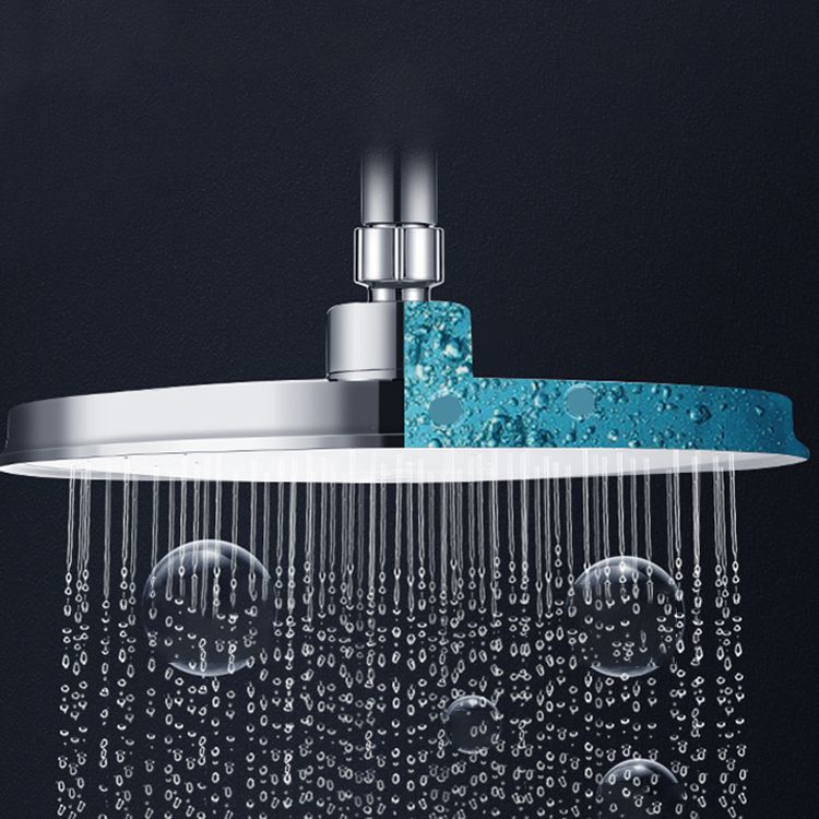 Round Shower Head Combo Modern Fixed Shower Head for Bathroom Clearhalo 'Bathroom Remodel & Bathroom Fixtures' 'Home Improvement' 'home_improvement' 'home_improvement_shower_heads' 'Shower Heads' 'shower_heads' 'Showers & Bathtubs Plumbing' 'Showers & Bathtubs' 1200x1200_60696ec4-3881-4063-8ce1-26ae23025c1d