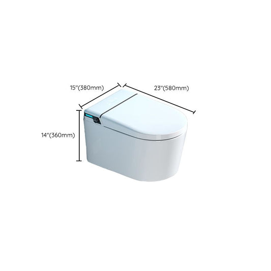 Elongated Smart Wall Mounted Bidet 14.17" H Cotton White Bidet with Unlimited Warm Water Clearhalo 'Bathroom Remodel & Bathroom Fixtures' 'Bidets' 'Home Improvement' 'home_improvement' 'home_improvement_bidets' 'Toilets & Bidets' 1200x1200_60726526-51db-4c91-b670-b7bca310f09d