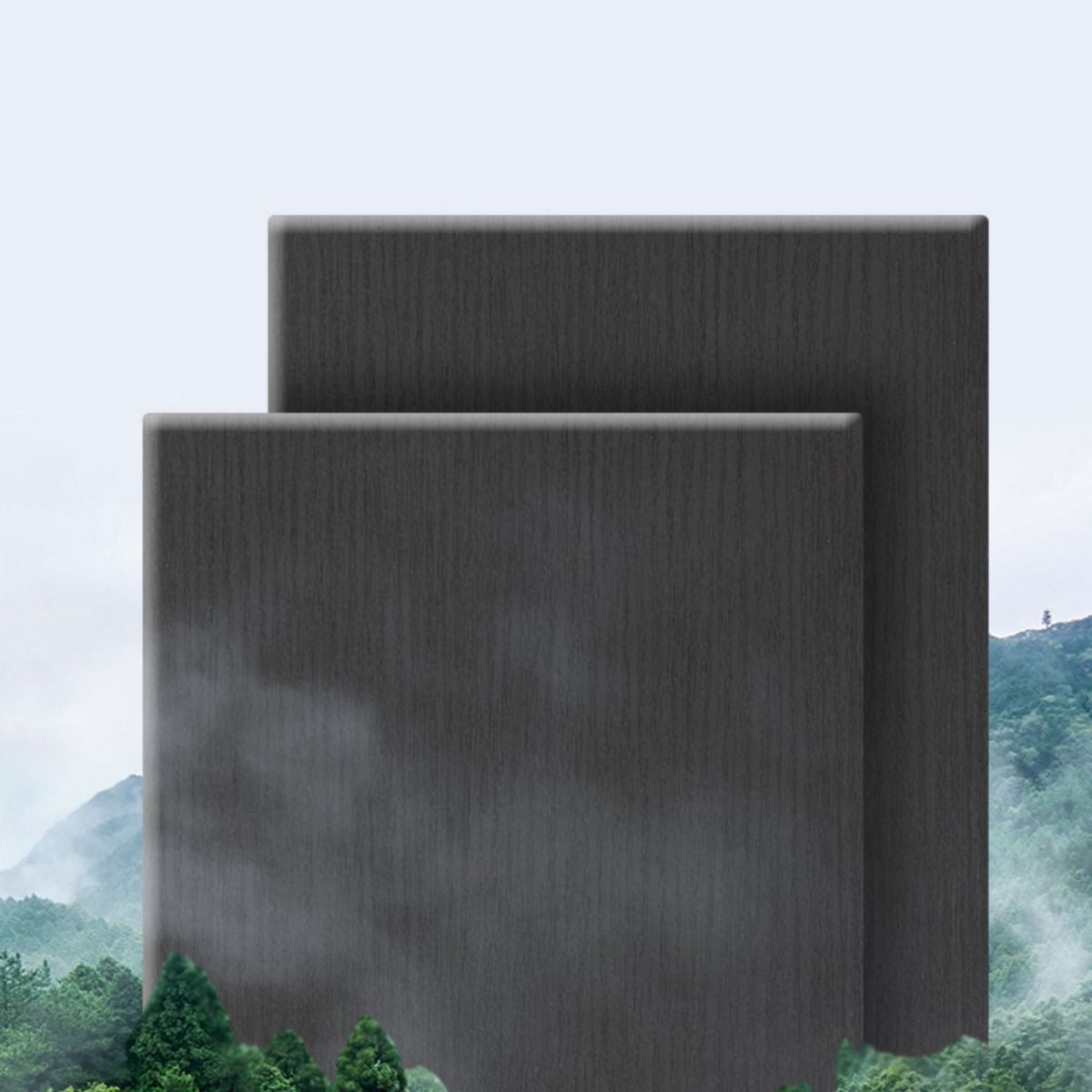 Grey Bath Vanity Wood Frame Mirror Single Sink Wall-Mounted Bath Vanity with 2 Drawers Clearhalo 'Bathroom Remodel & Bathroom Fixtures' 'Bathroom Vanities' 'bathroom_vanities' 'Home Improvement' 'home_improvement' 'home_improvement_bathroom_vanities' 1200x1200_609344e6-e2d9-403f-b632-cae1036eaac9