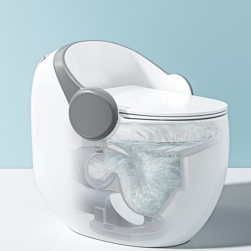 Contemporary Ceramic Toilet Floor Mount Urine Toilet with Slow Close Seat for Bathroom Clearhalo 'Bathroom Remodel & Bathroom Fixtures' 'Home Improvement' 'home_improvement' 'home_improvement_toilets' 'Toilets & Bidets' 'Toilets' 1200x1200_60ba3080-7bd3-4a37-8bfc-77f104905158