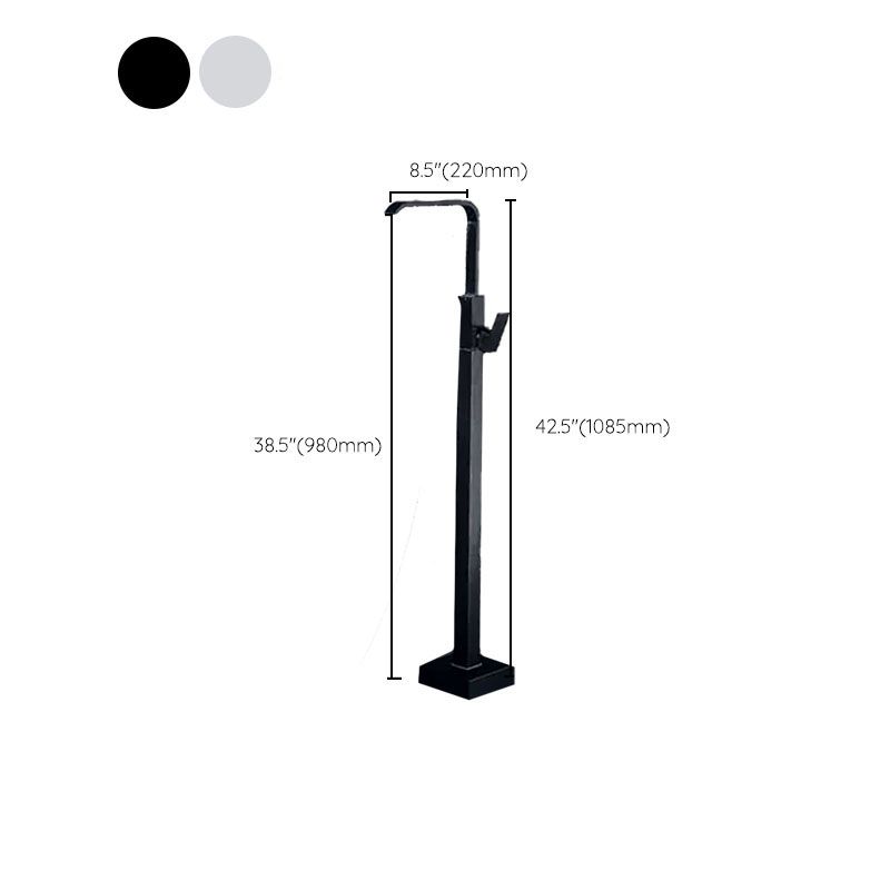 Brass Freestanding Tub Filler with Water Inlet Pipe Floor Mounted Bathroom Faucet Clearhalo 'Bathroom Remodel & Bathroom Fixtures' 'Bathtub Faucets' 'bathtub_faucets' 'Home Improvement' 'home_improvement' 'home_improvement_bathtub_faucets' 1200x1200_60ba9585-d7f5-4e0c-a44f-dbb78c746ccf