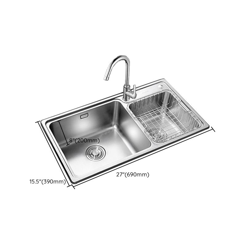 Stainless Steel Kitchen Double Sink Drop-In Kitchen Sink with Drain Assembly Clearhalo 'Home Improvement' 'home_improvement' 'home_improvement_kitchen_sinks' 'Kitchen Remodel & Kitchen Fixtures' 'Kitchen Sinks & Faucet Components' 'Kitchen Sinks' 'kitchen_sinks' 1200x1200_60ca10bd-abbd-43db-8961-6582d599123d