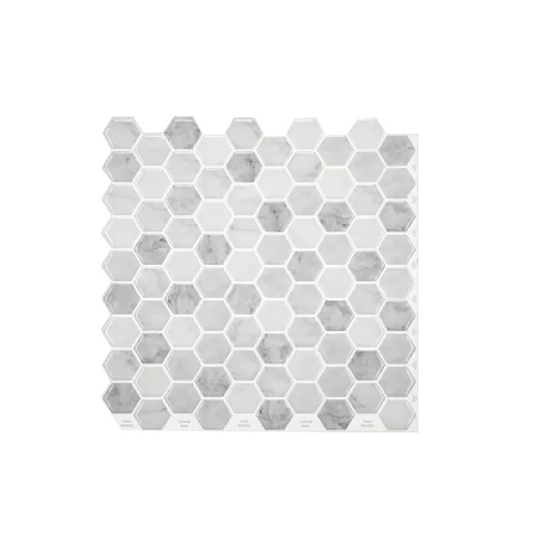Square Grid Tile-Peel & Stick PVC 12" x 12" Peel & Stick Mosaic Tile 5-Pack Clearhalo 'Flooring 'Home Improvement' 'home_improvement' 'home_improvement_peel_stick_blacksplash' 'Peel & Stick Backsplash Tile' 'peel_stick_blacksplash' 'Walls & Ceilings' Walls and Ceiling' 1200x1200_60de5e2a-ace9-4965-a65e-3eb758f727d1