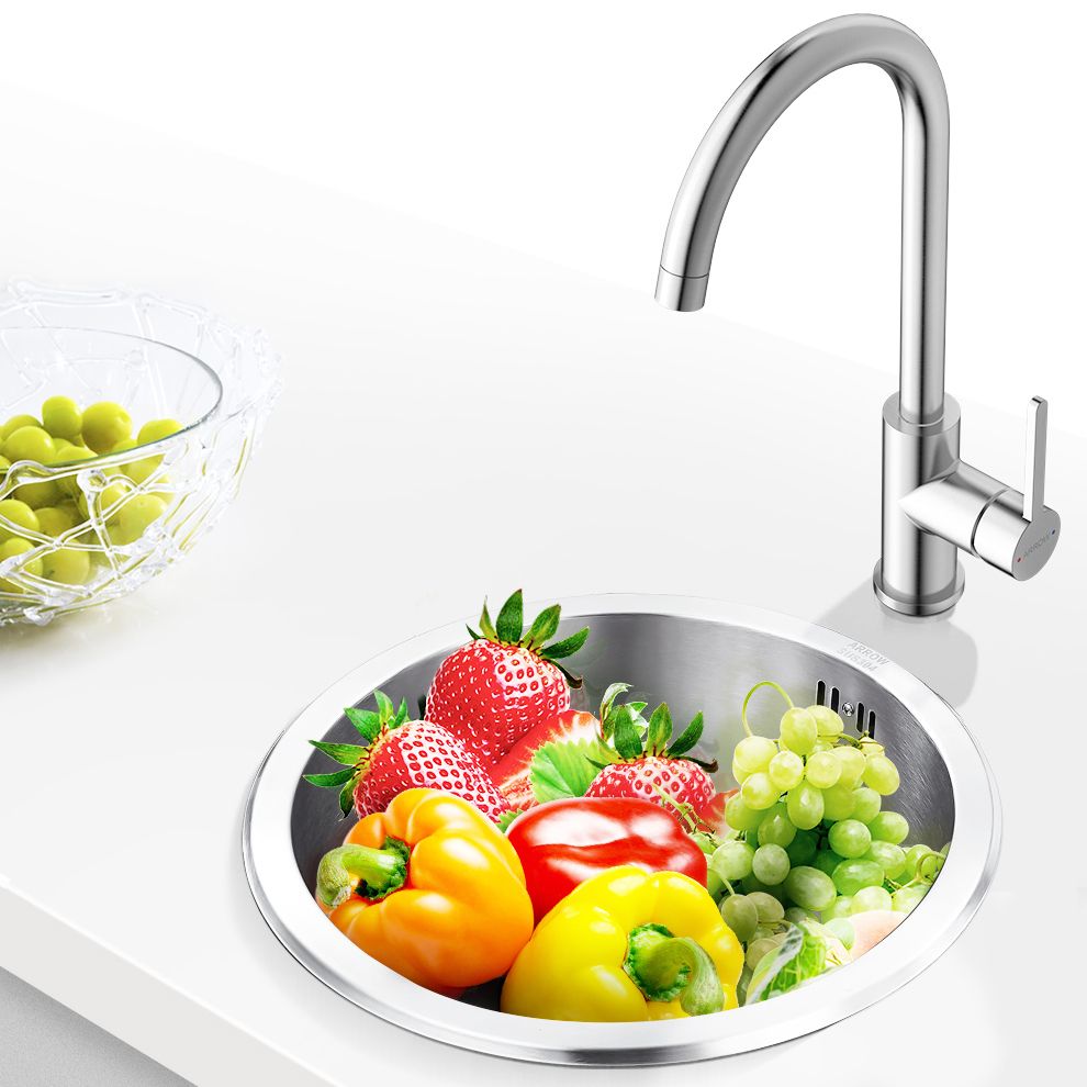 Modern Style Kitchen Sink Stainless Steel Corrosion Resistant Kitchen Sink Clearhalo 'Home Improvement' 'home_improvement' 'home_improvement_kitchen_sinks' 'Kitchen Remodel & Kitchen Fixtures' 'Kitchen Sinks & Faucet Components' 'Kitchen Sinks' 'kitchen_sinks' 1200x1200_60e3b6d2-593a-48ba-9c40-d3b51d778569