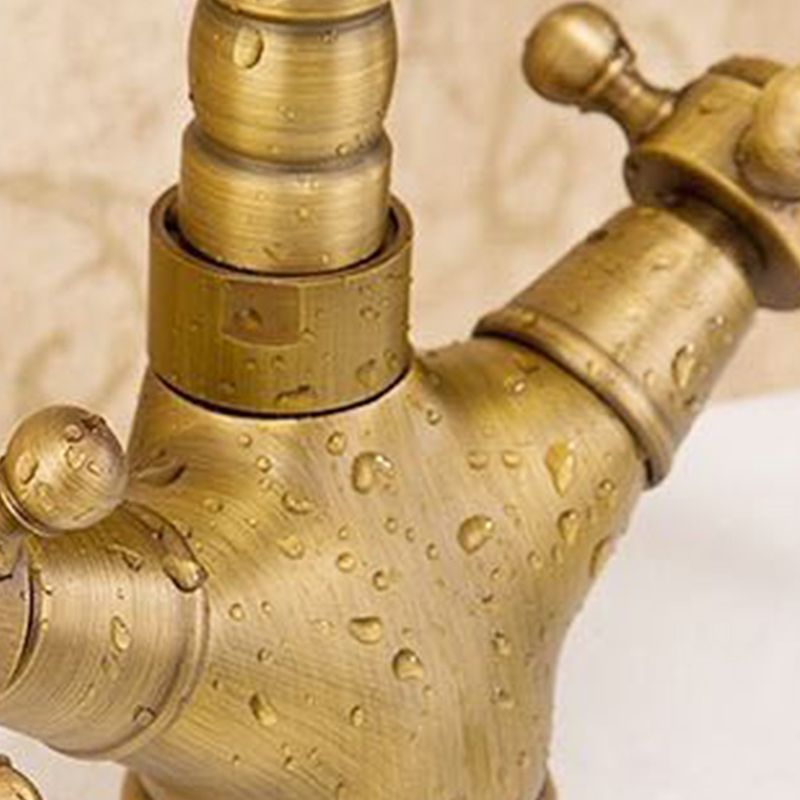 Glam Centerset Faucet One Hole Bathroom Faucet with 2 Handles Clearhalo 'Bathroom Remodel & Bathroom Fixtures' 'Bathroom Sink Faucets' 'Bathroom Sinks & Faucet Components' 'bathroom_sink_faucets' 'Home Improvement' 'home_improvement' 'home_improvement_bathroom_sink_faucets' 1200x1200_60f417bf-cb84-4ca4-84d1-3ed36315f1c2