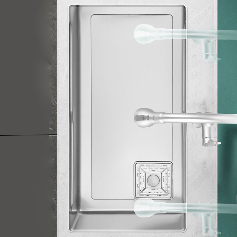 Stainless Steel Kitchen Sink Contemporary Kitchen Sink with Drain Assembly Clearhalo 'Home Improvement' 'home_improvement' 'home_improvement_kitchen_sinks' 'Kitchen Remodel & Kitchen Fixtures' 'Kitchen Sinks & Faucet Components' 'Kitchen Sinks' 'kitchen_sinks' 1200x1200_60fa8767-ff80-4826-9766-9a4ffb946c56