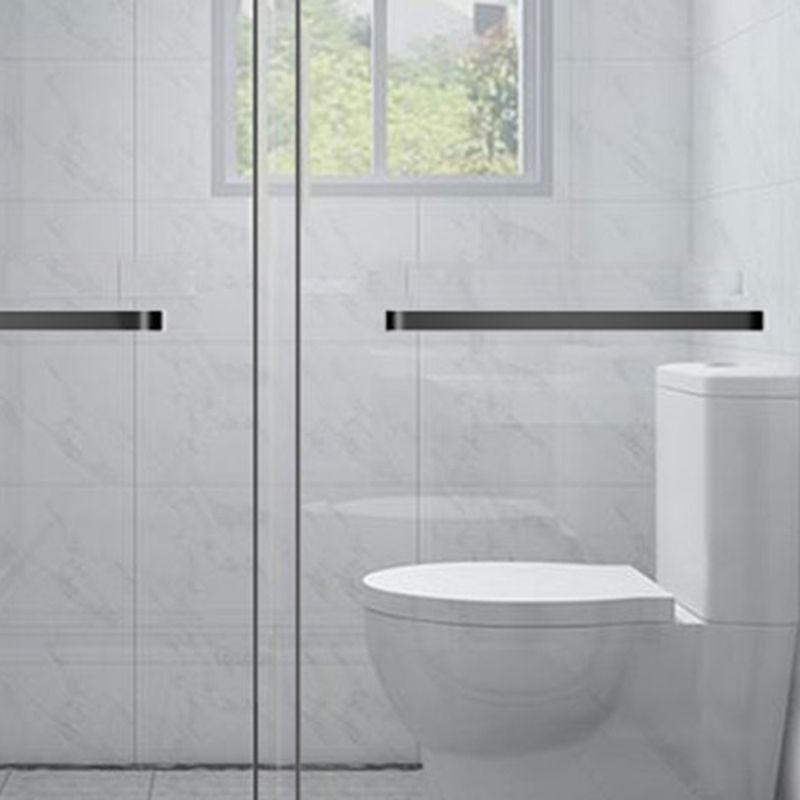 Single Sliding Semi-Frameless Shower Doors Tempered Clear Shower Door Clearhalo 'Bathroom Remodel & Bathroom Fixtures' 'Home Improvement' 'home_improvement' 'home_improvement_shower_tub_doors' 'Shower and Tub Doors' 'shower_tub_doors' 'Showers & Bathtubs' 1200x1200_60fdc0e8-fcb2-4103-88bc-6a231bf8cc6a