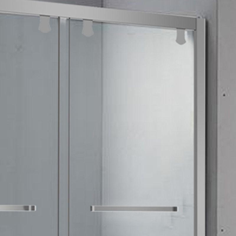 Single Sliding Semi-Frameless Shower Doors Tempered Clear Shower Door Clearhalo 'Bathroom Remodel & Bathroom Fixtures' 'Home Improvement' 'home_improvement' 'home_improvement_shower_tub_doors' 'Shower and Tub Doors' 'shower_tub_doors' 'Showers & Bathtubs' 1200x1200_610cf959-e5c4-4dfb-983e-4d705cb5c8ab