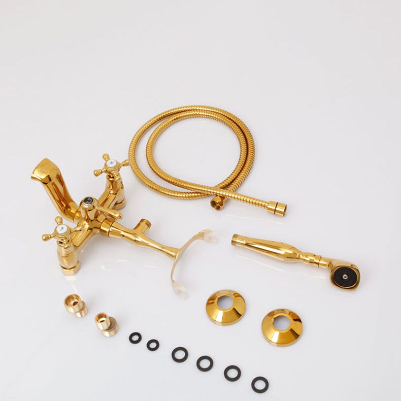 Traditional Wall Mounted Metal Claw Foot Tub Faucet Trim Low Arc Claw Tub Faucet Trim Clearhalo 'Bathroom Remodel & Bathroom Fixtures' 'Bathtub Faucets' 'bathtub_faucets' 'Home Improvement' 'home_improvement' 'home_improvement_bathtub_faucets' 1200x1200_611d018e-5b67-4450-9721-aea3faad6cc2