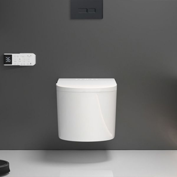 Ceramic Remote Control Included Contemporary Elongated Wall Mounted Bidet Clearhalo 'Bathroom Remodel & Bathroom Fixtures' 'Bidets' 'Home Improvement' 'home_improvement' 'home_improvement_bidets' 'Toilets & Bidets' 1200x1200_6125b2c1-1696-4cf5-b447-3539e6dd263f