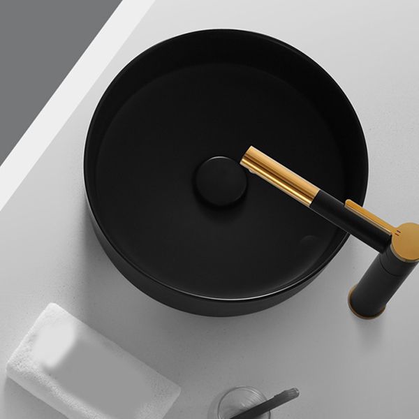 Modern Vessel Sink Round Porcelain with Basin Vessel Lavatory Sink without Faucet Clearhalo 'Bathroom Remodel & Bathroom Fixtures' 'Bathroom Sinks & Faucet Components' 'Bathroom Sinks' 'bathroom_sink' 'Home Improvement' 'home_improvement' 'home_improvement_bathroom_sink' 1200x1200_612c59ca-7212-4acc-9000-8f1b7e1d0474