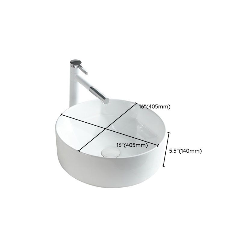 Contemporary Bathroom Sink White Porcelain Vessel Lavatory Sink Only Clearhalo 'Bathroom Remodel & Bathroom Fixtures' 'Bathroom Sinks & Faucet Components' 'Bathroom Sinks' 'bathroom_sink' 'Home Improvement' 'home_improvement' 'home_improvement_bathroom_sink' 1200x1200_61417191-d59a-4893-a08c-d68b389814d3