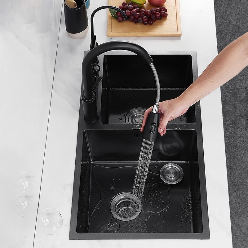 Modern Style Kitchen Sink Stainless Steel Dirt Resistant 2 Holes Drop-In Kitchen Sink Clearhalo 'Home Improvement' 'home_improvement' 'home_improvement_kitchen_sinks' 'Kitchen Remodel & Kitchen Fixtures' 'Kitchen Sinks & Faucet Components' 'Kitchen Sinks' 'kitchen_sinks' 1200x1200_6142f7e6-ea09-4b2f-9069-f53c15ef2bbc