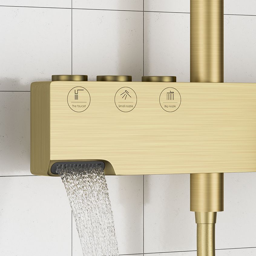 Shower System Trim Lever Hand Square Massage Jet Shower Combo Clearhalo 'Bathroom Remodel & Bathroom Fixtures' 'Home Improvement' 'home_improvement' 'home_improvement_shower_faucets' 'Shower Faucets & Systems' 'shower_faucets' 'Showers & Bathtubs Plumbing' 'Showers & Bathtubs' 1200x1200_614f80d6-082a-4933-af45-3d1a2e1a4d8d