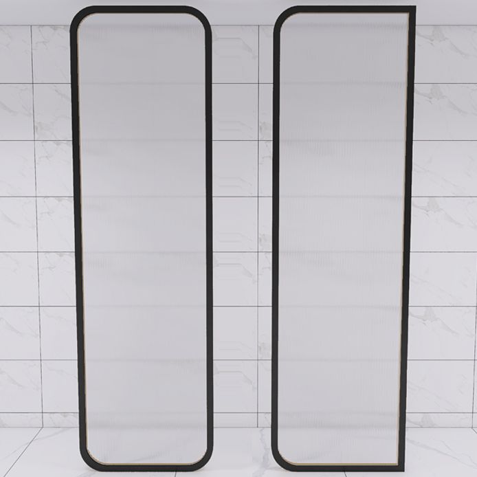 Black and Gold Fixed Glass Panel Framed Single Fixed Bath Fixed Panel Clearhalo 'Bathroom Remodel & Bathroom Fixtures' 'Home Improvement' 'home_improvement' 'home_improvement_shower_tub_doors' 'Shower and Tub Doors' 'shower_tub_doors' 'Showers & Bathtubs' 1200x1200_61605c8e-ccbf-4df3-a0ad-9555f3690542