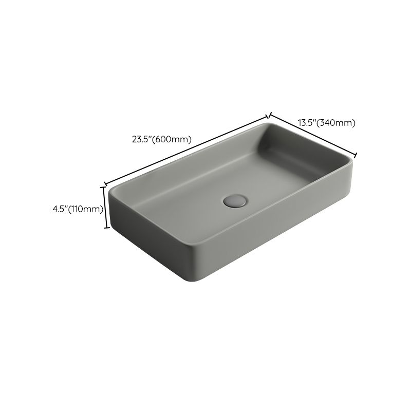 Contemporary Bathroom Sink Porcelain Rectangular Vessel Lavatory Sink with Pop-Up Drain Clearhalo 'Bathroom Remodel & Bathroom Fixtures' 'Bathroom Sinks & Faucet Components' 'Bathroom Sinks' 'bathroom_sink' 'Home Improvement' 'home_improvement' 'home_improvement_bathroom_sink' 1200x1200_617a14a5-28c9-413d-9163-1ebd61a16109