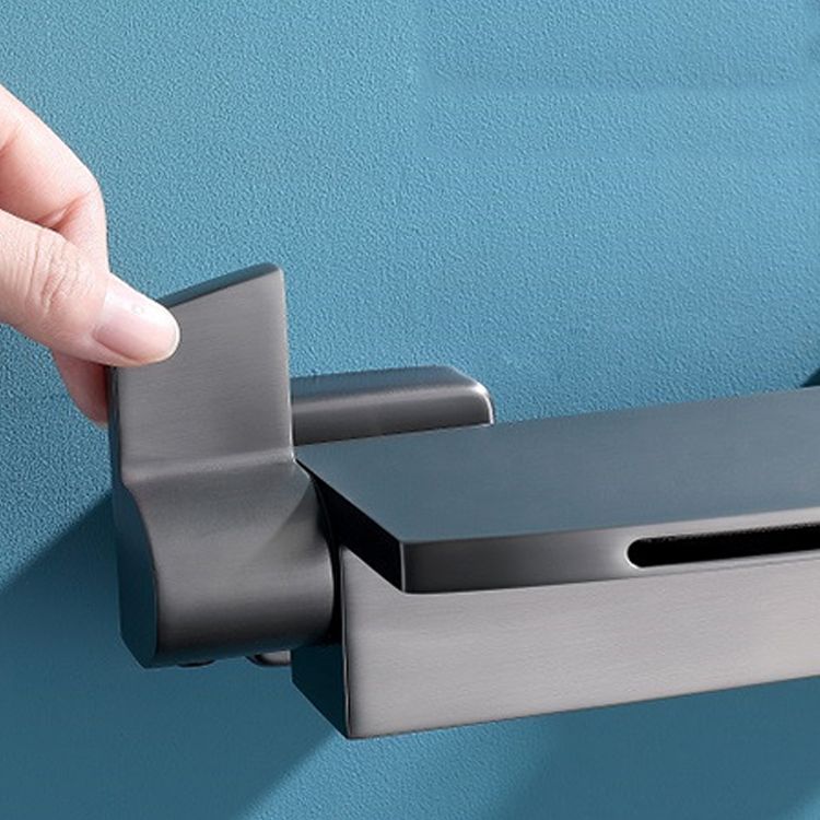 Brass Waterfall Spout Sink Faucet with 2-Handle Bathroom Faucet Clearhalo 'Bathroom Remodel & Bathroom Fixtures' 'Bathtub Faucets' 'bathtub_faucets' 'Home Improvement' 'home_improvement' 'home_improvement_bathtub_faucets' 1200x1200_617a3767-6438-407d-b87f-7c9e0edef9e3