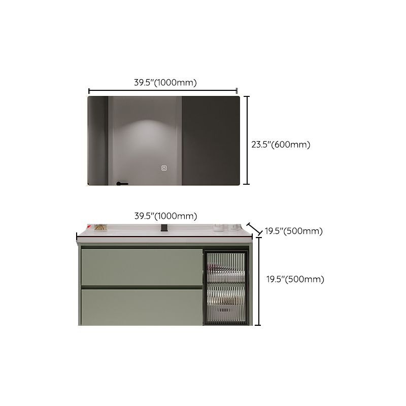 Contemporary Vanity Sink Wall-Mounted Bathroom Vanity Cabinet with Drawers Clearhalo 'Bathroom Remodel & Bathroom Fixtures' 'Bathroom Vanities' 'bathroom_vanities' 'Home Improvement' 'home_improvement' 'home_improvement_bathroom_vanities' 1200x1200_6182cc13-a32e-49a6-9a14-d187346e85a3
