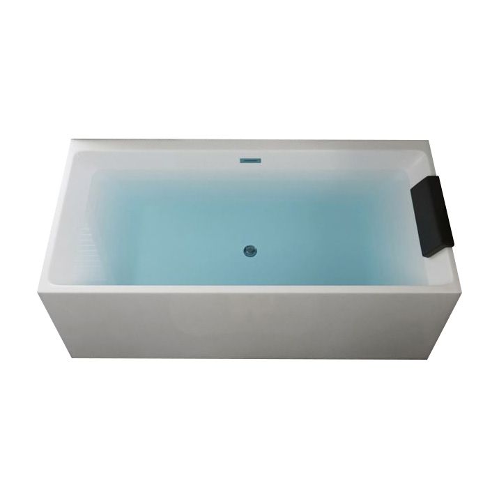 Modern Freestanding Rectangular Bath Acrylic White Soaking Bathtub Clearhalo 'Bathroom Remodel & Bathroom Fixtures' 'Bathtubs' 'Home Improvement' 'home_improvement' 'home_improvement_bathtubs' 'Showers & Bathtubs' 1200x1200_61868a78-a3e6-4bab-9b65-a3fa90ec7586