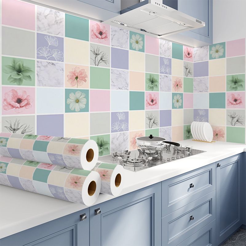 Modern Peel & Stick Field Tile Plastic Wallpaper for Backsplash Wall Clearhalo 'Flooring 'Home Improvement' 'home_improvement' 'home_improvement_peel_stick_blacksplash' 'Peel & Stick Backsplash Tile' 'peel_stick_blacksplash' 'Walls & Ceilings' Walls and Ceiling' 1200x1200_618ab7c1-1f27-4ae0-b198-0812f13ece2a