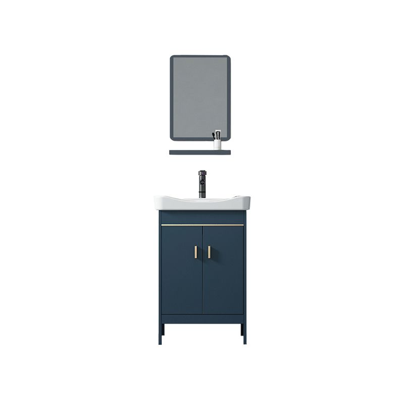 Contemporary Blue Sink Cabinet Metal Mirror Cabinet Bathroom Vanity Cabinet Clearhalo 'Bathroom Remodel & Bathroom Fixtures' 'Bathroom Vanities' 'bathroom_vanities' 'Home Improvement' 'home_improvement' 'home_improvement_bathroom_vanities' 1200x1200_61947e25-90fa-4cfd-9aa9-f7e315da5027