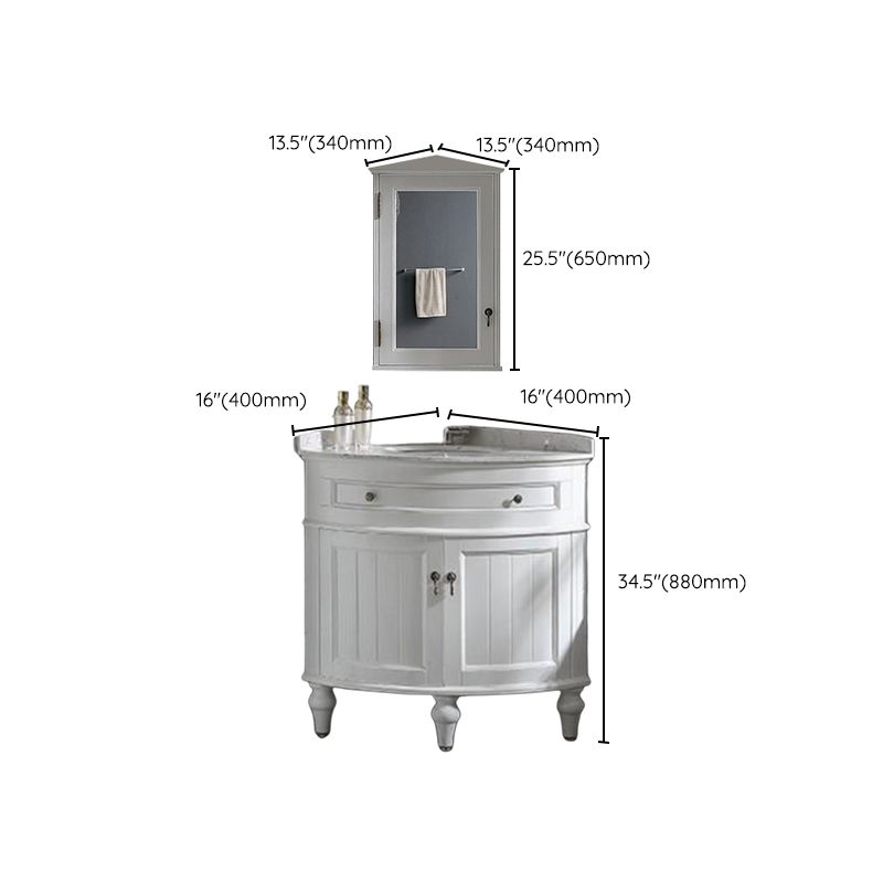 Modern Style Bathroom Sink Vanity Freestanding Vanity with Mirror Clearhalo 'Bathroom Remodel & Bathroom Fixtures' 'Bathroom Vanities' 'bathroom_vanities' 'Home Improvement' 'home_improvement' 'home_improvement_bathroom_vanities' 1200x1200_61afe01a-617f-46de-b15d-8b86295542c2