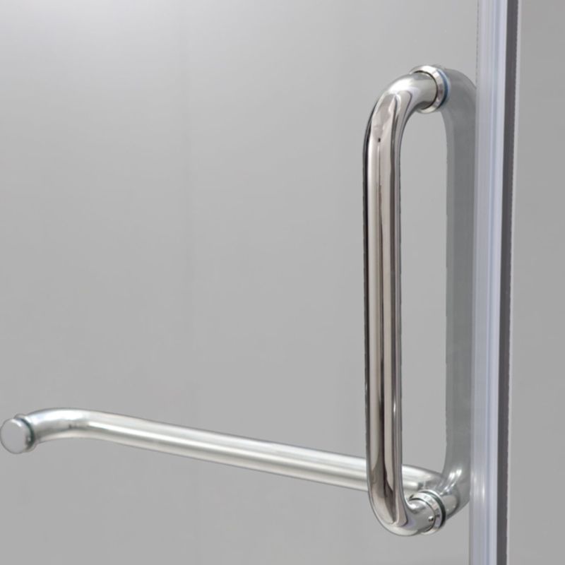 Minimalist Semi Frameless Door Hinged Tempered Glass Shower Door Clearhalo 'Bathroom Remodel & Bathroom Fixtures' 'Home Improvement' 'home_improvement' 'home_improvement_shower_tub_doors' 'Shower and Tub Doors' 'shower_tub_doors' 'Showers & Bathtubs' 1200x1200_61e128c5-d5e5-4d72-8662-71d6fc7213a3