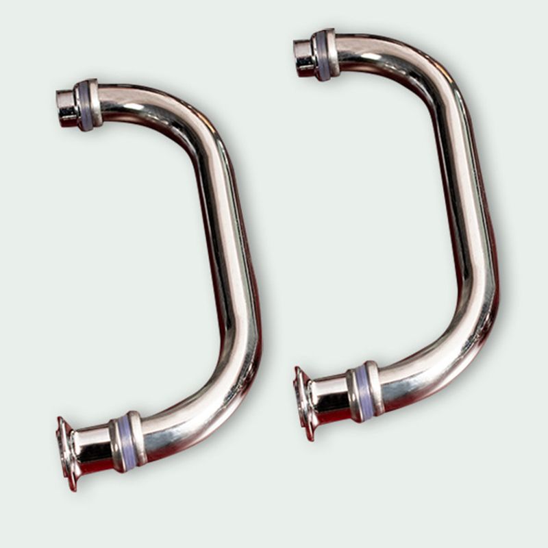 Double Sliding Shower Stall Semi-Frameless 82.5" H Shower Stall in White Clearhalo 'Bathroom Remodel & Bathroom Fixtures' 'Home Improvement' 'home_improvement' 'home_improvement_shower_stalls_enclosures' 'Shower Stalls & Enclosures' 'shower_stalls_enclosures' 'Showers & Bathtubs' 1200x1200_61ed51e9-3805-40a4-a004-dceb1a78f2cd