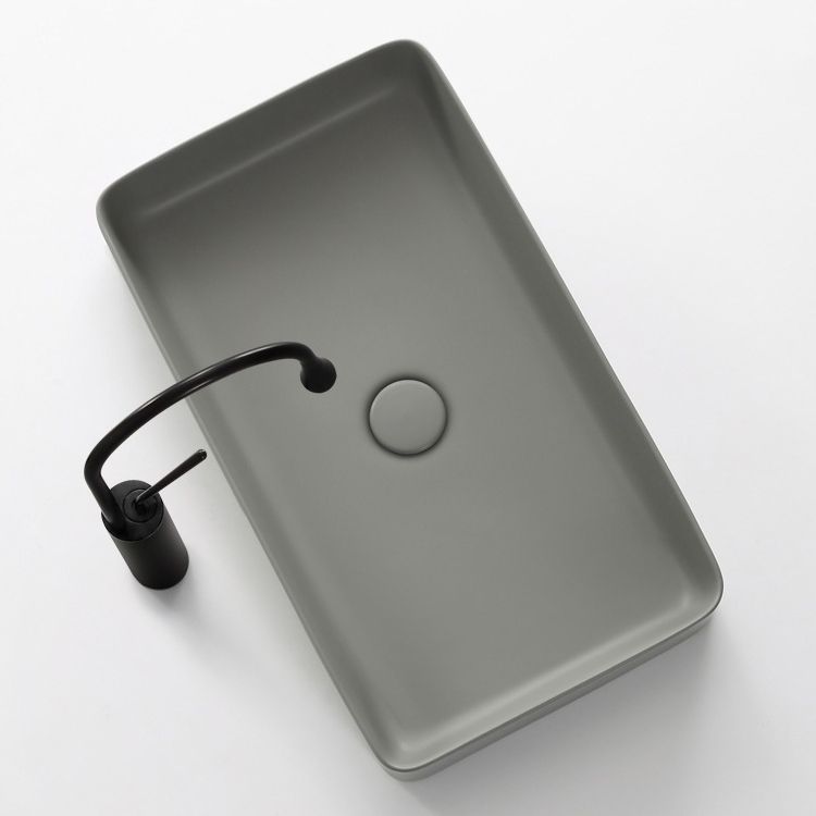 Modern Bathroom Sink Porcelain Rectangular with Pop-Up Drain Vessel Lavatory Sink Clearhalo 'Bathroom Remodel & Bathroom Fixtures' 'Bathroom Sinks & Faucet Components' 'Bathroom Sinks' 'bathroom_sink' 'Home Improvement' 'home_improvement' 'home_improvement_bathroom_sink' 1200x1200_61ef63b5-f9a3-4c50-90ca-d1892ce7dda6