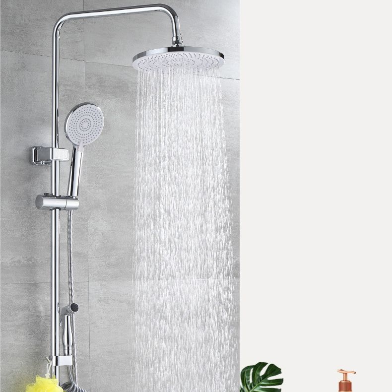 Brass Shower System Temperature Control Wall Mounted Shower Combo with Valve Clearhalo 'Bathroom Remodel & Bathroom Fixtures' 'Home Improvement' 'home_improvement' 'home_improvement_shower_faucets' 'Shower Faucets & Systems' 'shower_faucets' 'Showers & Bathtubs Plumbing' 'Showers & Bathtubs' 1200x1200_61fb3ee6-708a-4a3a-b8d3-80a6b72cd275