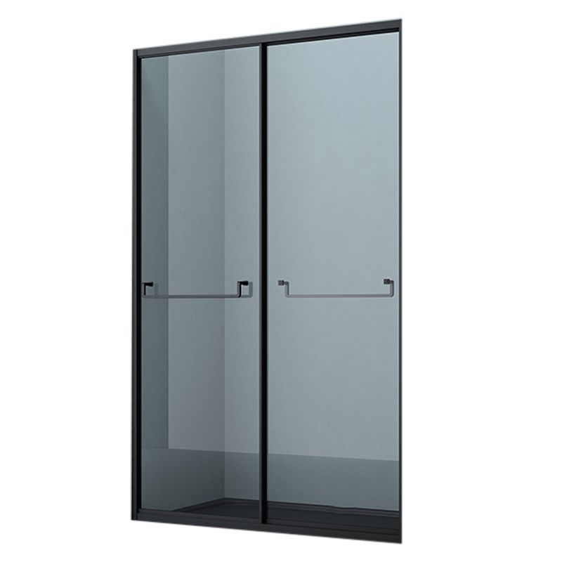 Full Frame Double Sliding Shower Door Tempered Glass Shower Door Clearhalo 'Bathroom Remodel & Bathroom Fixtures' 'Home Improvement' 'home_improvement' 'home_improvement_shower_tub_doors' 'Shower and Tub Doors' 'shower_tub_doors' 'Showers & Bathtubs' 1200x1200_62022166-3c2a-45be-bd8a-14e4691e4fb8