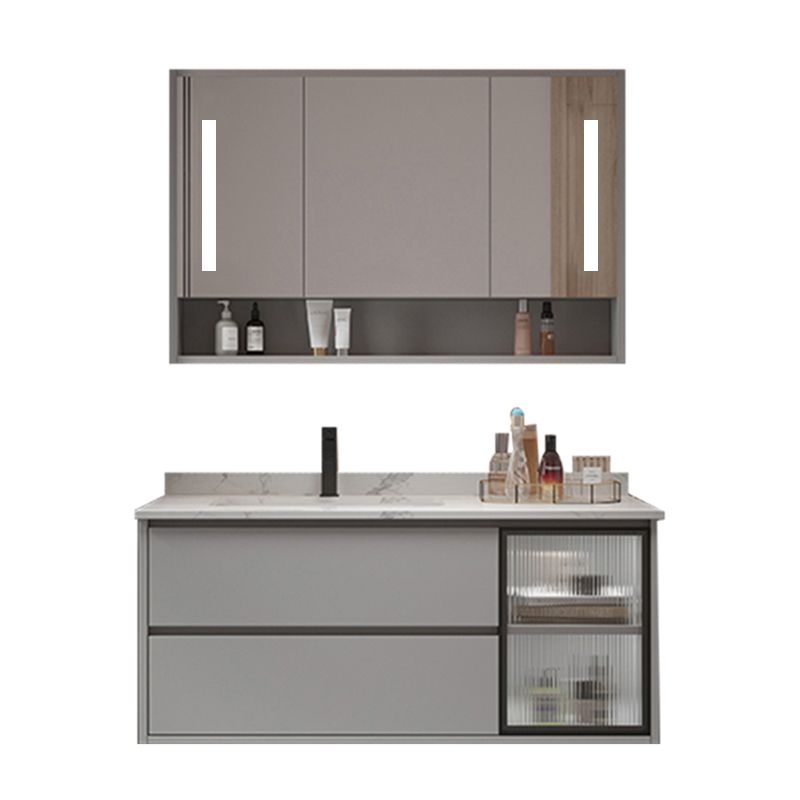 Bathroom Vanity Set Drawers Storage Shelf Ceramic Sink Vanity Set Clearhalo 'Bathroom Remodel & Bathroom Fixtures' 'Bathroom Vanities' 'bathroom_vanities' 'Home Improvement' 'home_improvement' 'home_improvement_bathroom_vanities' 1200x1200_621bad66-e66f-4eab-a681-61cb81615c08