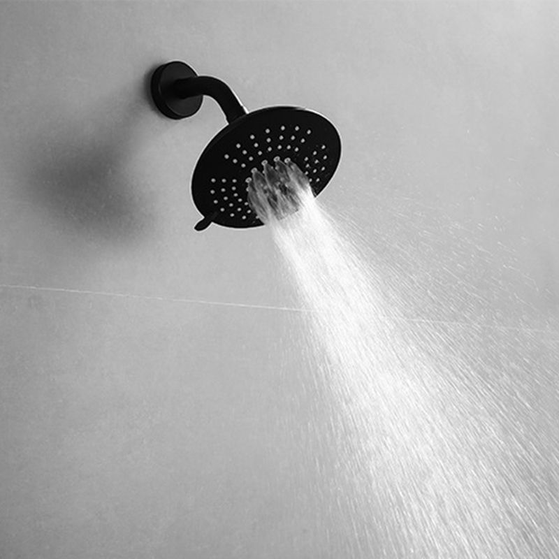 Round Fixed Shower Head Matte Black 5-Spray Patterns Wall-Mount Shower Head Clearhalo 'Bathroom Remodel & Bathroom Fixtures' 'Home Improvement' 'home_improvement' 'home_improvement_shower_heads' 'Shower Heads' 'shower_heads' 'Showers & Bathtubs Plumbing' 'Showers & Bathtubs' 1200x1200_621f3304-55ff-4bbe-9a7a-0ee25178e295