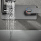 Modern Widespread Wall Mounted Bathroom Sink Faucet Lever Handle Low Arc Faucet Clearhalo 'Bathroom Remodel & Bathroom Fixtures' 'Bathroom Sink Faucets' 'Bathroom Sinks & Faucet Components' 'bathroom_sink_faucets' 'Home Improvement' 'home_improvement' 'home_improvement_bathroom_sink_faucets' 1200x1200_6226a777-7b26-4716-b5d3-afd174f1ffb4
