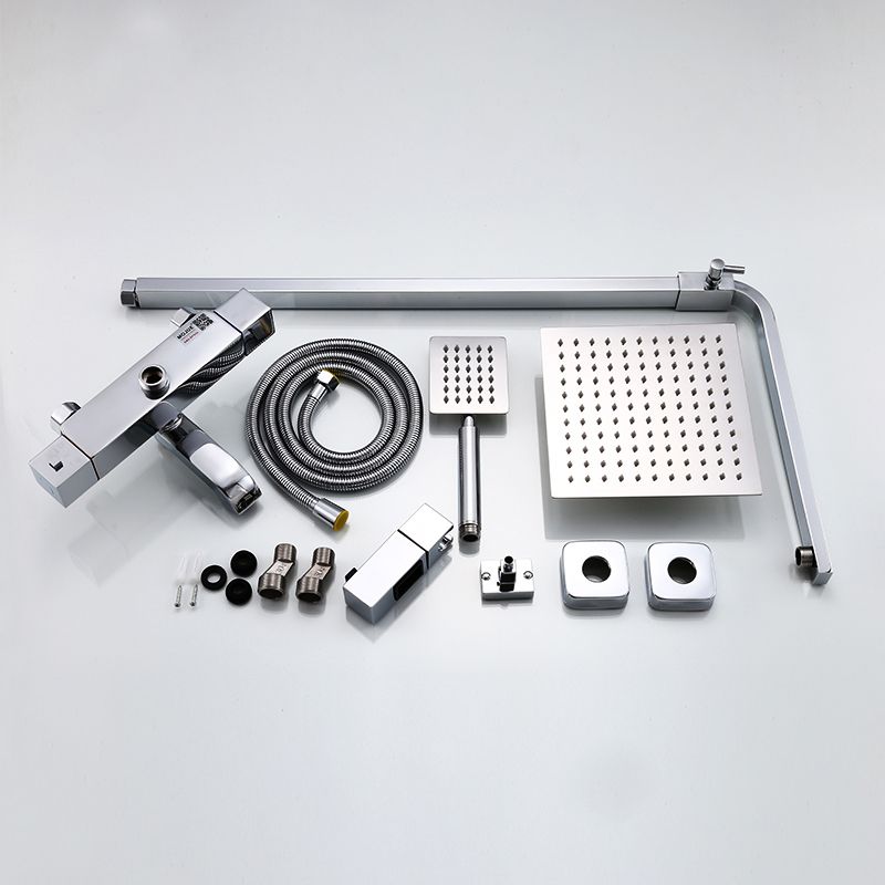 Modern Shower System Slide Bar Dual Shower Head Thermostatic Wall Mounted Shower Set Clearhalo 'Bathroom Remodel & Bathroom Fixtures' 'Home Improvement' 'home_improvement' 'home_improvement_shower_faucets' 'Shower Faucets & Systems' 'shower_faucets' 'Showers & Bathtubs Plumbing' 'Showers & Bathtubs' 1200x1200_622fba89-9bad-4b43-b4bf-cf4948050e61