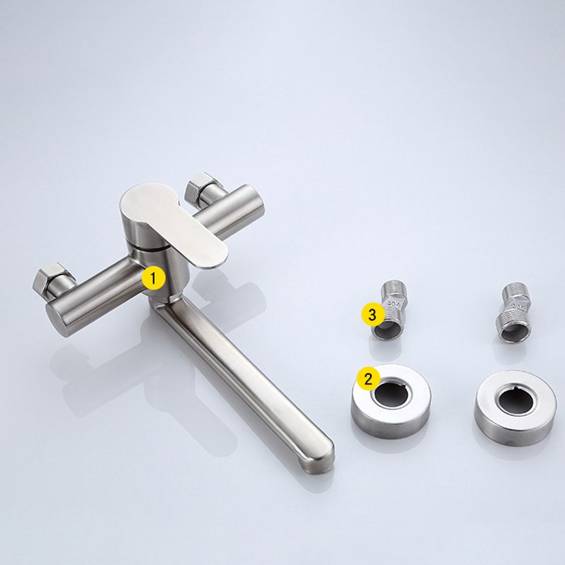 Modern Faucets 1-Handle and 2-Hole Stainless Steel Spring Spout Bar Faucet Clearhalo 'Home Improvement' 'home_improvement' 'home_improvement_kitchen_faucets' 'Kitchen Faucets' 'Kitchen Remodel & Kitchen Fixtures' 'Kitchen Sinks & Faucet Components' 'kitchen_faucets' 1200x1200_62383889-643e-4b23-a638-c544dfa5b053