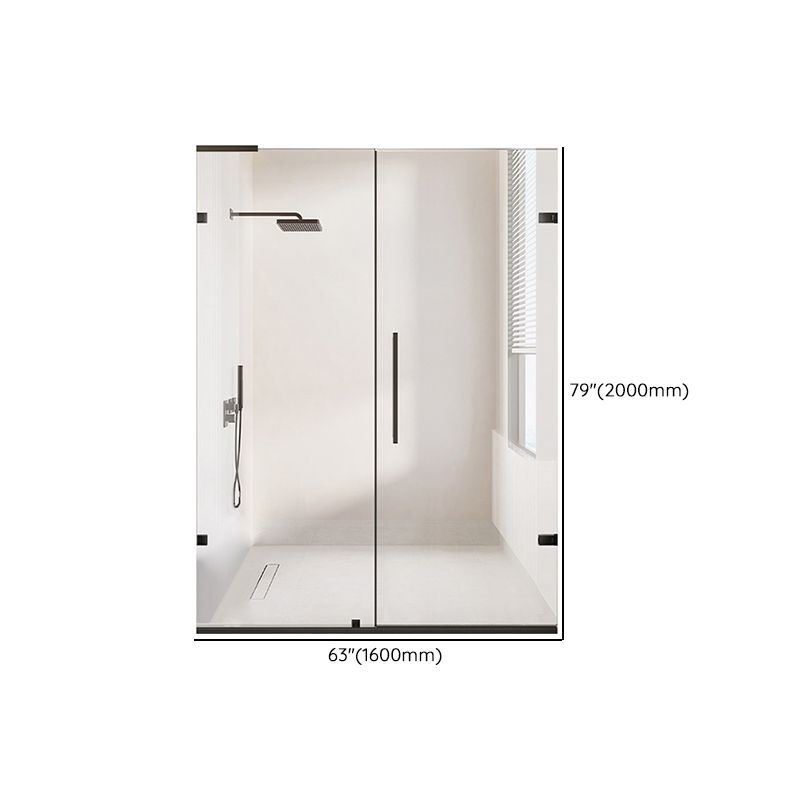 Laminated Glass Shower Bath Door Frameless Hinged Clear Shower Door Clearhalo 'Bathroom Remodel & Bathroom Fixtures' 'Home Improvement' 'home_improvement' 'home_improvement_shower_tub_doors' 'Shower and Tub Doors' 'shower_tub_doors' 'Showers & Bathtubs' 1200x1200_623c413f-1dfd-4472-8d41-81789f4982fa